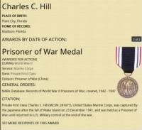 Thumbnail for Charles Hill - POW Medal Recipient