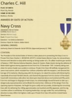 Thumbnail for Charles Hill - Navy Cross Recipient