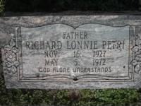 Thumbnail for Richard Lonnie Petri, gravemarker FAG