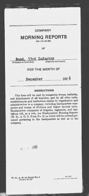 Thumbnail for Regimental Headquarters & Band, 33rd Infantry > Dec 1936