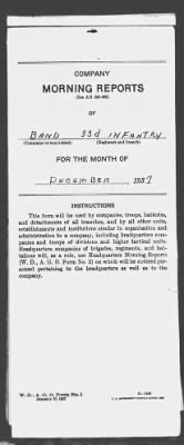 Thumbnail for Regimental Headquarters & Band, 33rd Infantry > Dec 1937