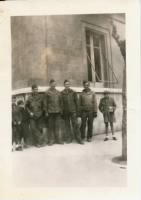 Lambert and Bruno in middle. Italy, WW2. Looks like some local boys jumped in pic. from Tanya Daufel Schmid on Ancestry.jpg