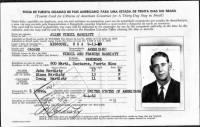 Thumbnail for Allen Virgil Hardisty, Rio de Janeiro, Brazil, Immigration Cards, 04Jun1962 adj