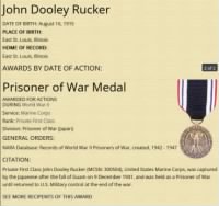 John Rucker - POW Medal Recipient