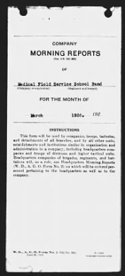 Thumbnail for Medical Field Service School Band, Carlisle, PA > Mar 1926