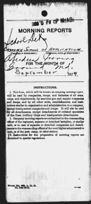 Thumbnail for School Detachment Ordnance School Of Application Aberdan Prooing Ground Md > Sep 1919