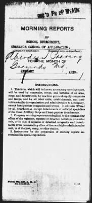 Thumbnail for School Detachment Ordnance School Of Application Aberdan Prooing Ground Md > Jan 1920