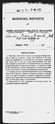 Thumbnail for School Detachment Ordnance School Of Application Aberdan Prooing Ground Md > Aug 1920