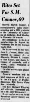 Thumbnail for Obituary for S.M. Conner (Aged 69) - The San Francisco Examiner, 07May1969.jpg