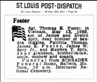 Foster, Thomas Eugene, SGT
