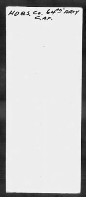 Thumbnail for Headquarters Company, 64th Artillery, Coast Artillery Corps > Jan 1918