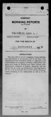 Thumbnail for 47th School Squadron, Air Corps > Oct 1933