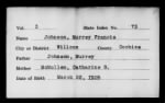 Thumbnail for Murrey Francis Johnson Birth Index