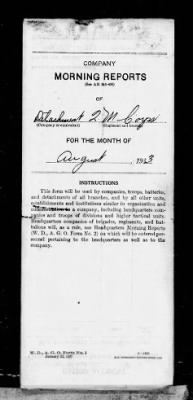 Thumbnail for Detachment Quartermaster Corps > Aug 1933