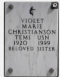 Thumbnail for 1920-1999 Violet Marie Christianson Headstone