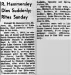 Obituary for Richard H. Hammersley (Aged 42) - The Lake Geneva Regional News, 08Dec1996.jpg