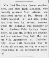 Genevieve Ruth Monahann - The Desert Sun, 3 Dec 1937