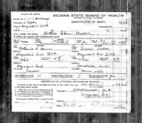 Thumbnail for Arthur Glenn Moore, Birth Certificate