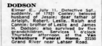 Thumbnail for Obituary for Elmer E. DODSON - Detroit Free Press, 14Jul1960.jpg