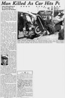 Thumbnail for Man Killed AS Car Hits Pole, John Joseph Schwelling, St. Cloud Times, Saint Cloud, Minnesota, 06 Feb 1950 pg1, 2.jpg