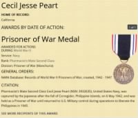 Thumbnail for Cecil Peart - POW Medal Recipient