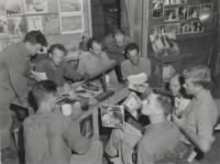 Thumbnail for Aug 1945 Iwo Jima - Couise Book Staff Meeting at Photo Lab Office