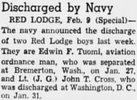 Clipped from Great Falls Tribune Great Falls, Montana 10 Feb 1946