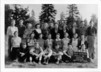 Thumbnail for 1938 Sisters, Deschutes, Oregon Ray E Durfee Front Row, far right from kkswank on Ancestry adj