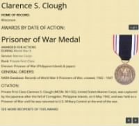 Thumbnail for Clarence Clough - POW Medal Recipient