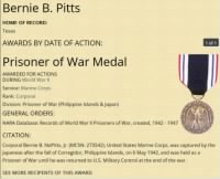 Thumbnail for Bernie Pitts - POW Medal Recipient