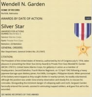 Thumbnail for Wendell Garden - Silver Star Recipient