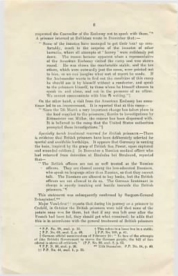 Thumbnail for Official Document > The Treatment of Prisoners of War in England and Germany