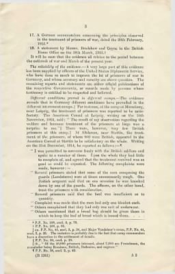 Thumbnail for Official Document > The Treatment of Prisoners of War in England and Germany