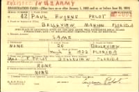 Thumbnail for Paul Eugene Pelot Draft Card Reg