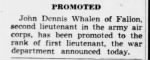 Thumbnail for John Dennis Whalen promoted to first lieutenant Reno_Gazette_Journal_Sat__Aug_18__1945_