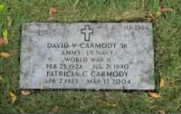 David V Carmody Sr headstone - Photo courtesy of ©Chris at Find-A-Grave, ID 49059695