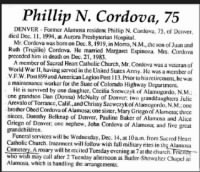 Thumbnail for Obituary for Phillip N. Cordova 1919-1994.JPG