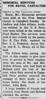 Thumbnail for ALLISON BROTHERS_NAVY_USS Arizona-Steele, MO news clipping 