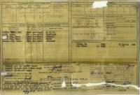 aron Air Crew Data Sheet 1945 back