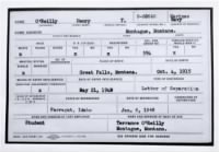 Henry T O'Reilly Military Discharge