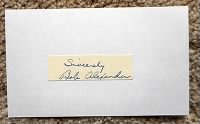 285656627751a Bob Alexander signed cut - Indians O's debut 19