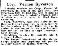 Thumbnail for Syverson, Vernon Milroy - Milwaukee Journal Sentinel (Milwaukee, WI) 16 Oct 1948