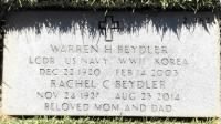 Warren Harper Beydler, Grave Marker from Vern Hixson on Findagrave