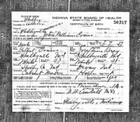 Indiana, U.S., Birth Certificates, 1907-1944 for John William Evans 1917 018.jpg