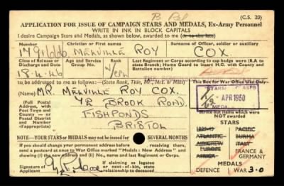 Thumbnail for Melville Roy > Cox., Melville Roy