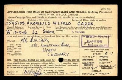 Thumbnail for Archibald Wilfred. > Capps, Archibald Wilfred.