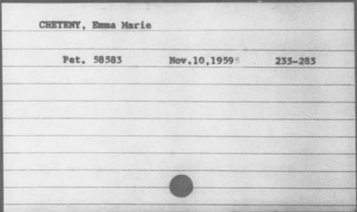 1959 > CHETENY, Emma Marie