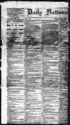 Issues of the Daily National Intelligencer, May 16-Jun 30, 1865 AND Miscellaneous Records Relating to the Court-Martial