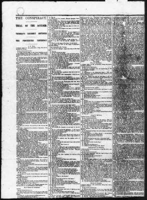 Thumbnail for Issues of the Daily National Intelligencer, May 16-Jun 30, 1865 AND Miscellaneous Records Relating to the Court-Martial