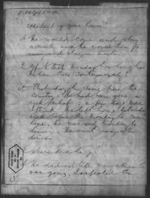 Thumbnail for Letters received and Statements of Evidence collected by the Military Commission, pages 70-104 AND Letters received by Col. H. L. Burnett with Endorsements, May 9,-Jun 9, 1865